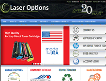 Tablet Screenshot of laseroptionsinc.com